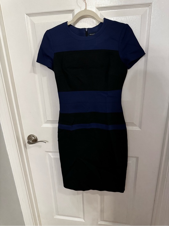Karen Millen Dresses & Skirts - Karen Millen Blue and Black Band Colorblock Mini Dress